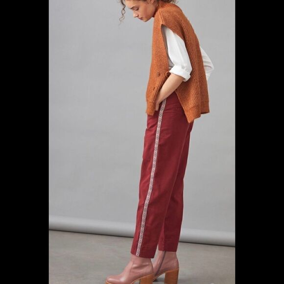 Anthropologie I Tapered Side Stripe Pants - Picture 3 of 11